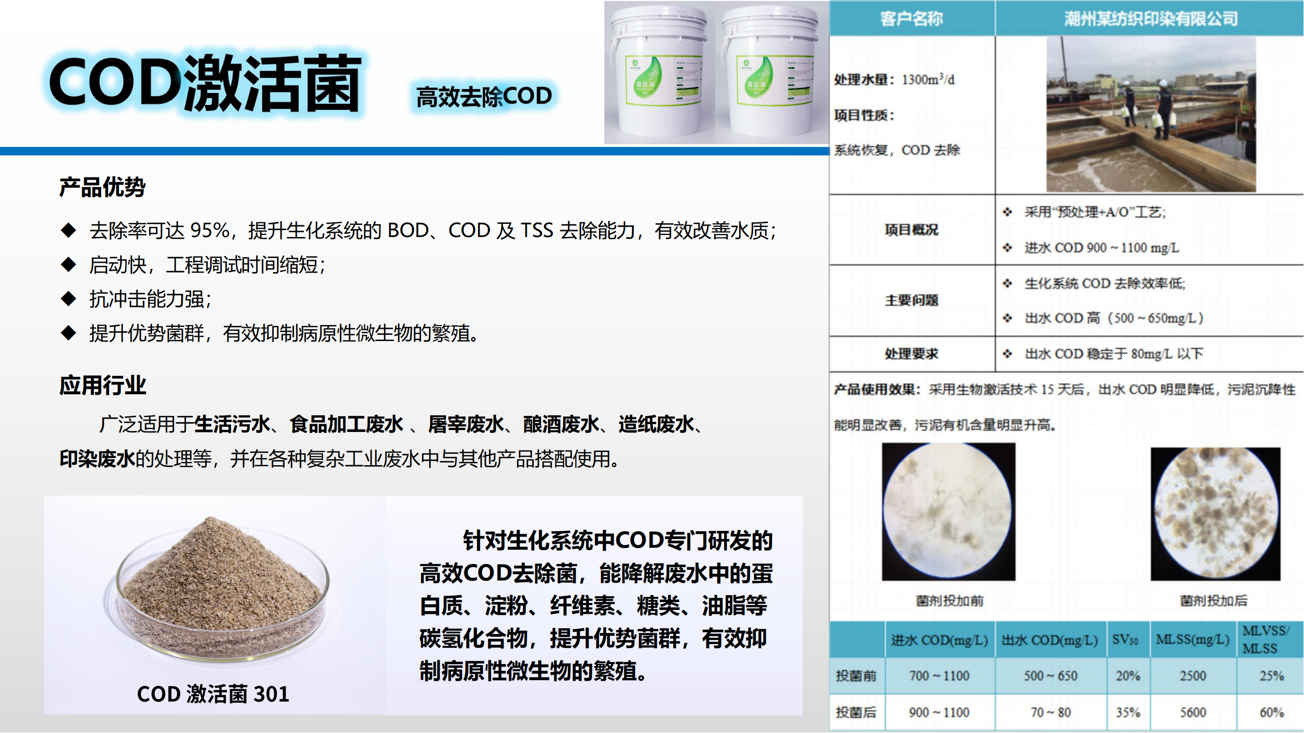 生化系统修复-COD激活菌应用方案